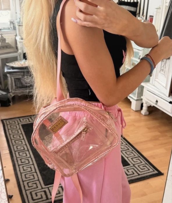 Plecak mini guess rozowy modny