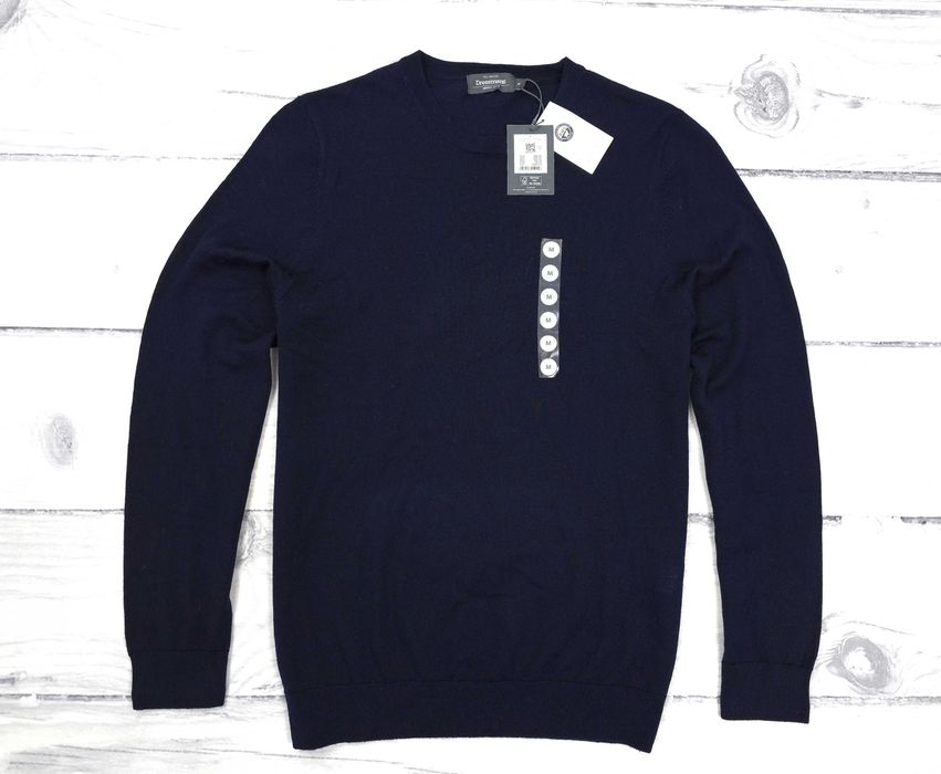 DRESSMANN Sweater 100% Merino Wool Męski Sweter Bluza Wkładana M