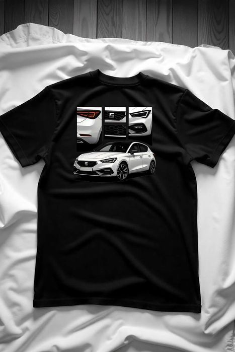 Koszulka M Seat Leon FR | Prezent dla Chłopaka, Fana Motoryzacji