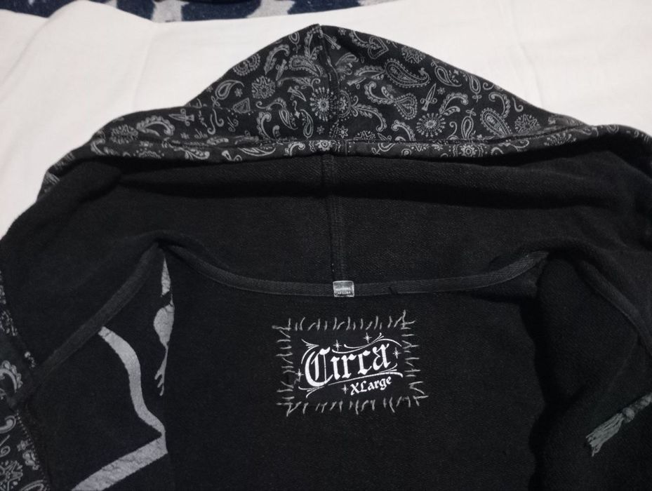 Винтажная двусторонняя зип-худи C1RCA (Circa) | Y2K Skater Style