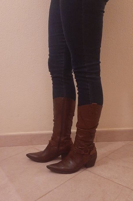 Botas de cabedal para senhora