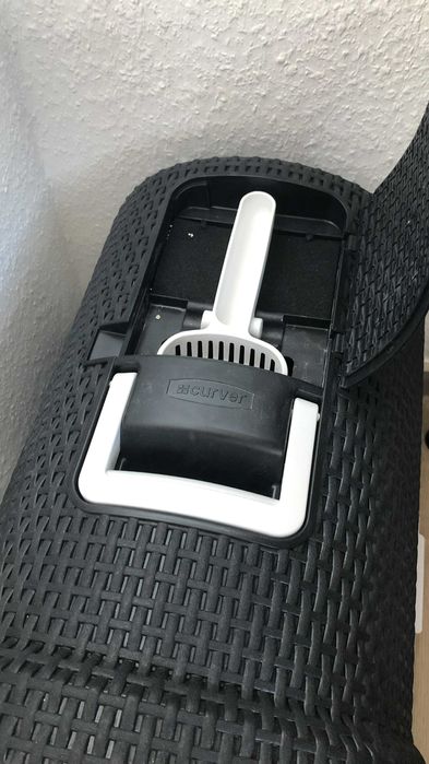 Nowoczesna kuweta dla kota kot dom zwierzęta ciemna duża rattan