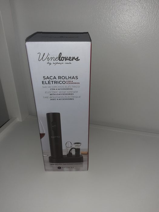 Saca rolhas eléctrico, com acessórios