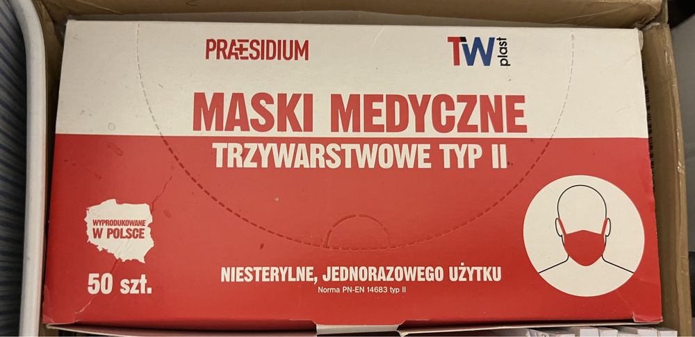 Maseczki medyczne (50 sztuk)
