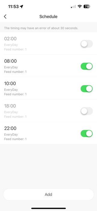 Inteligentny dozownik/podajnik suchej karmy DownyPaws (4L) z WiFi
