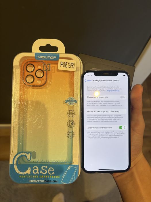 iPhone 12 Pro 128gb + pudełko + etui | 85% baterii