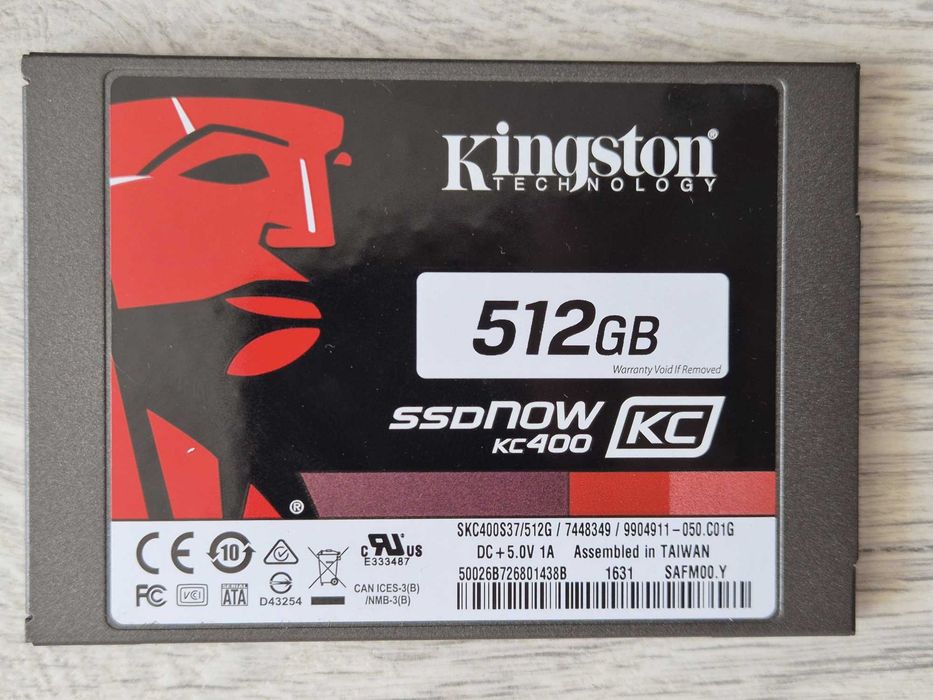 ТОП надійність SSD диск 512GB Kingston SSDNow KC400 MLC (SATA3 \ 2.5")