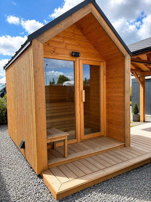 Sauna ogrodowa z piecem elektrycznym
