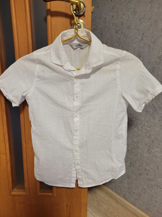 Біла сорочка на хлопчика 134/140