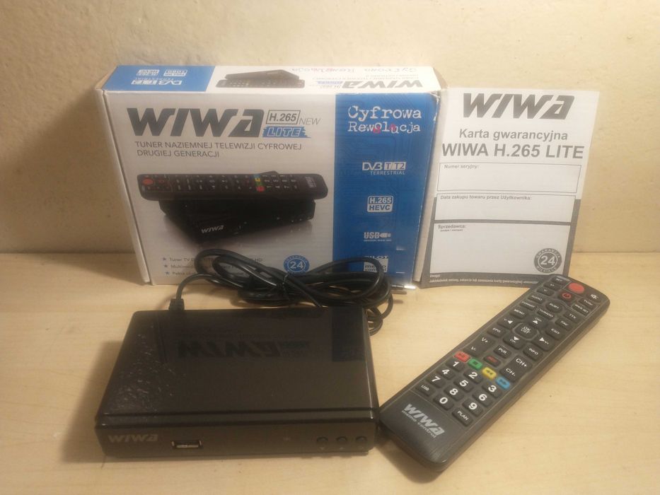 Dekoder TV naziemnej WIWA H.265 Lite New DVB-T2 HEVC, nowy