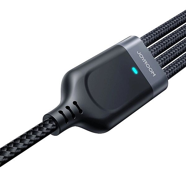 Kabel USB 4w1 USB-A - 2 x USB-C / Lightning / Micro do ładowania i tra
