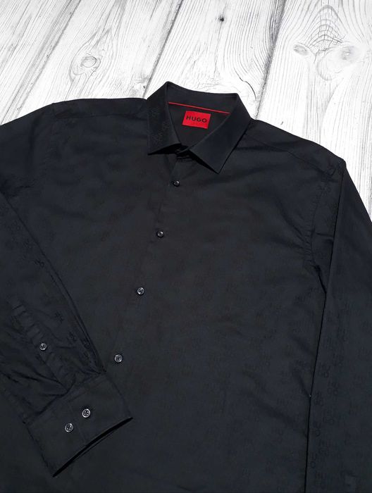 Монограмна сорочка HUGO Boss рубашка розмір XL