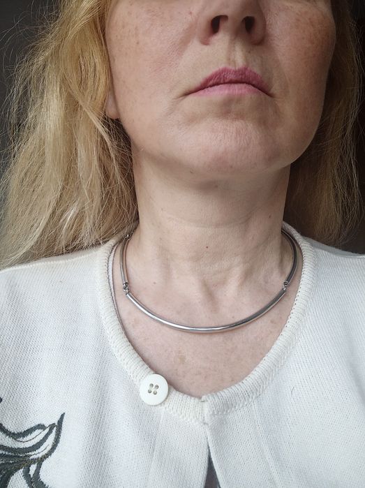 Naszyjnik baza rurka asymetryczny 925