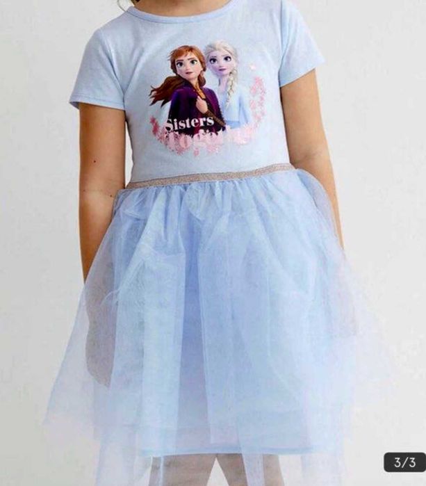 Elsa, Elza, Frozen, Kraina lodu 122/128 NOWA MEGA TIUL