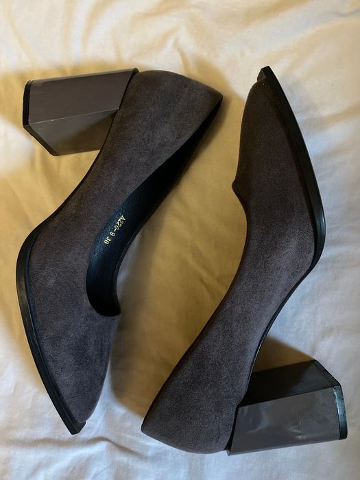 Замшевые туфли лодочки 38 24-25см подростковые