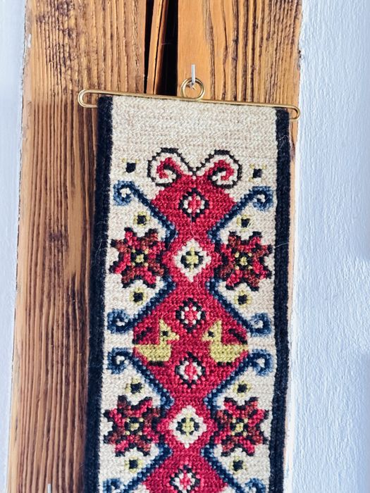 Dekoracja ścienna haft motyw ludowy kilim,gobelin, makatka folk sweden