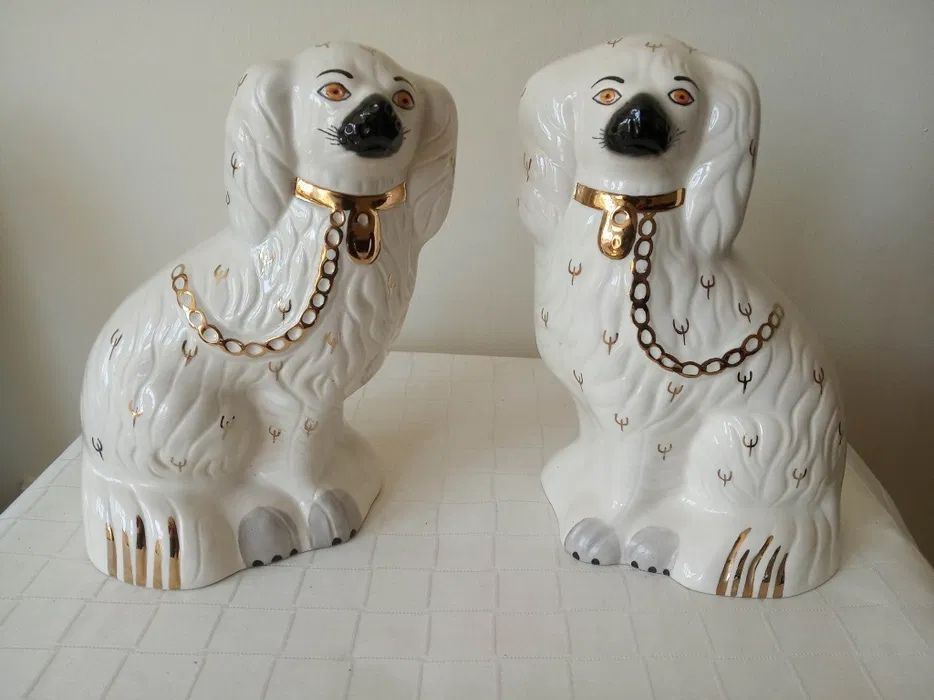 *ROYAL DOULTON Vintage Eleganckie Kominkowe Psy Pies Porcelana Figurka