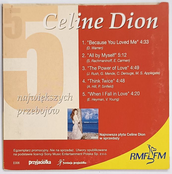 Celine Dion 5 Największych Przebojów