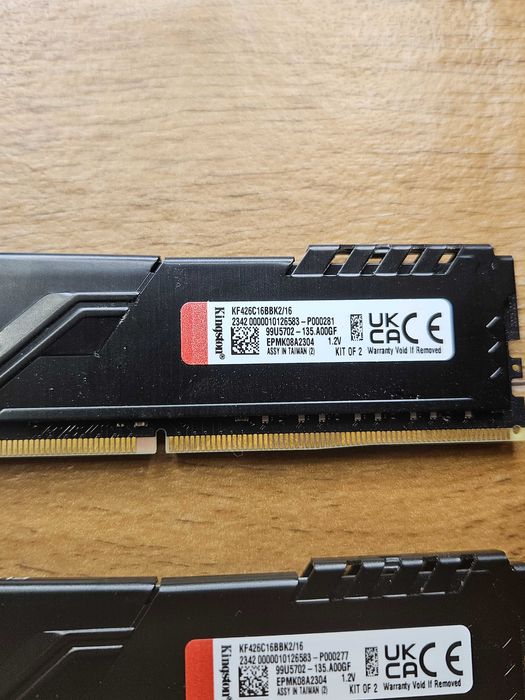 Kingston Fury Beast 16 gb 2 x 8 gb 2666 МГц DDR 4 intel amd гарантия