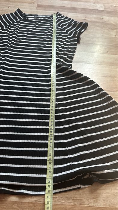 Sukienka zebra krótki rękaw shein s/36