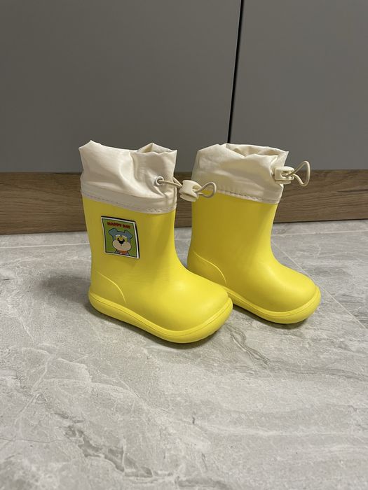 Дитячі дощові чоботи, 22 розмір, жовтий колір