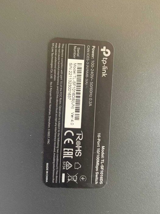 Коммутатор TP-LINK TL-SF1016DS свитч 16 портов
