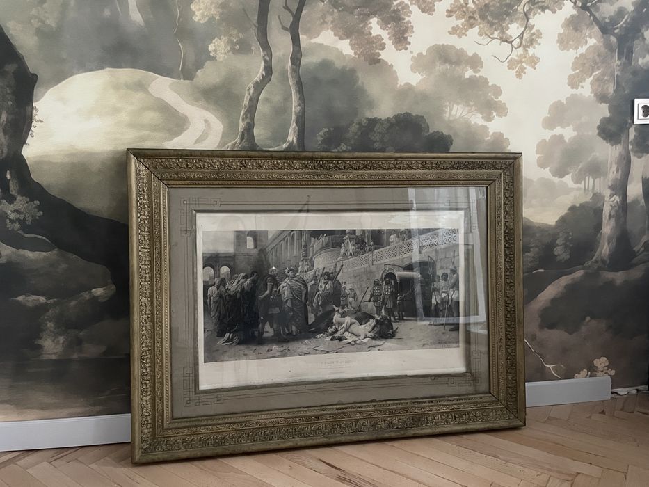 Оригінальна фотогравюра кінця XIX  Генрика Семирадського «Dirce chrześcijańska»