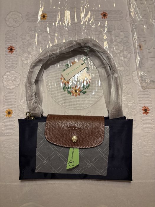 Mala Longchamp Navy e Castanha