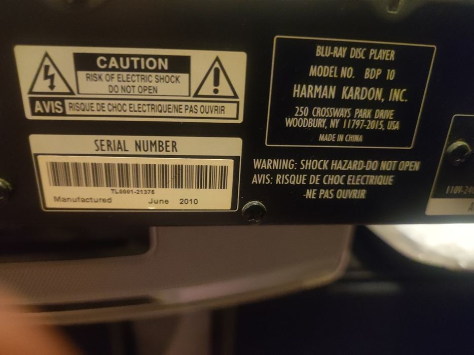 Harman Kardon BDP10 BLU-RAY