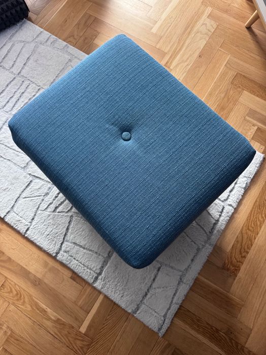 Turkusowa Pufa / podnóżek