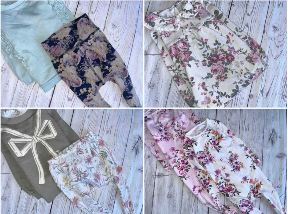 r.80-86 MEGA PAKA 57szt ZESTAW UBRANEK dla dziewczynki zara newbie