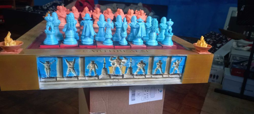 Mesa de Xadrez de Mortal Kombat em impressão 3D