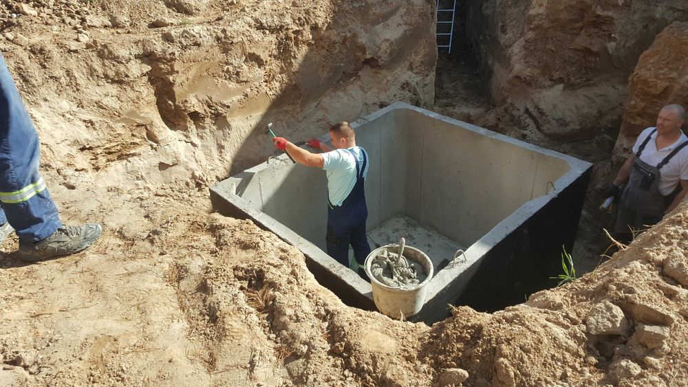Szambo betonowe, zbiornik na deszczówkę ppoż Ostrołęka, Ciechanów