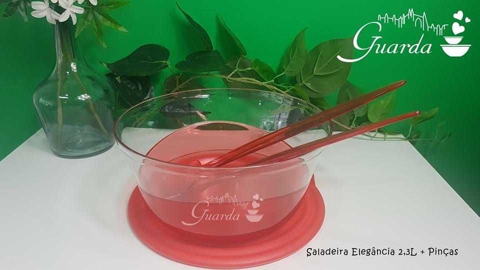 Saladeira Elegância + Pinças Vermelhas Tupperware