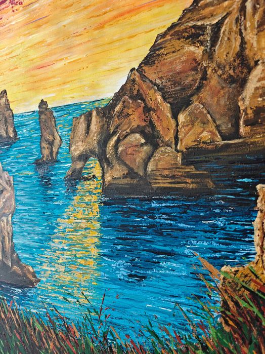 Grande pintura com canvas