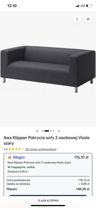 Pokrowiec Sofa ikea KLIPPAN