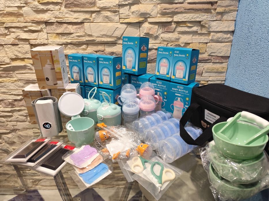 Дитячі пляшечки, нагрівач для суміші, контейнери на суміш