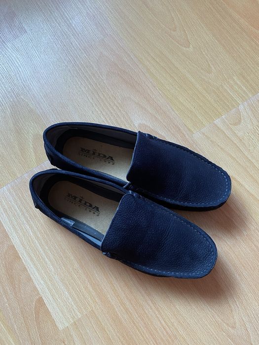 Лофери чоловічі MIDA темно-сині з натуральної замші. Розмір 41