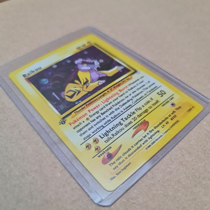Carta Pokémon Raikou 13/64 - Capa Protetora Incluída