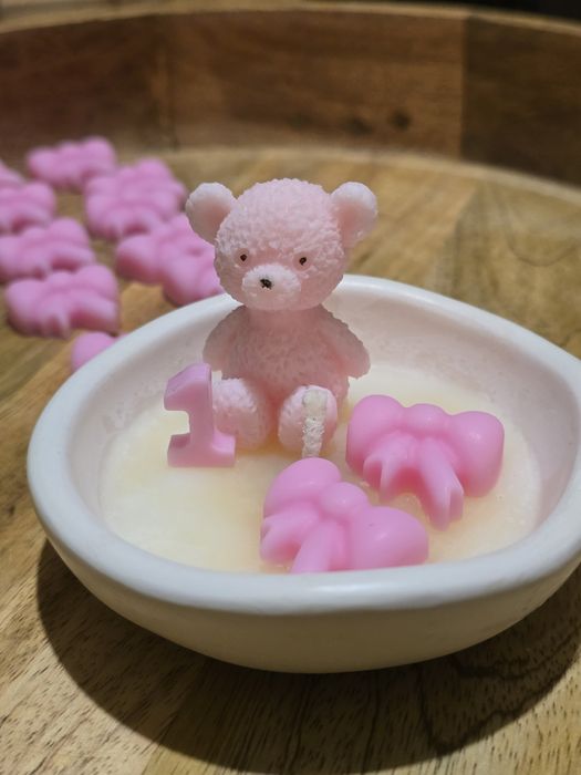 Świeczka podziękowania dla gości na roczek , baby shower