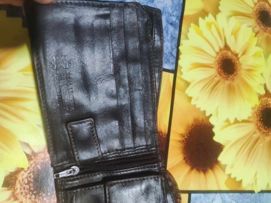 Carteira Signature em pele genuína