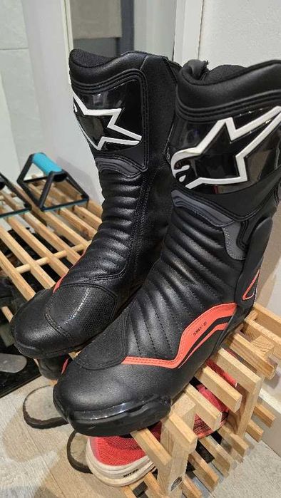 Botas ALPINESTARS SMX-6 V2 Black / Grey / Red Fluo