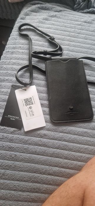 Saszetka skórzana na dokumenty telefon nowa