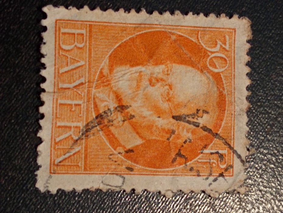 4 selos 5, 20, 30 e 50 Pfennig  1914 Rei Luis III Baviera - Alemanha