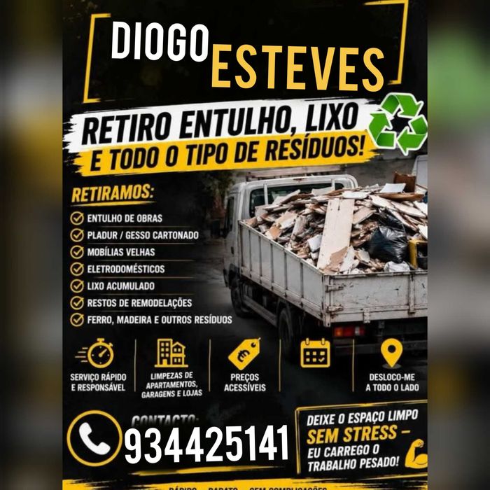 Entulho madeiras pladur ferro velho limpezas de garagens casas terrenos etc