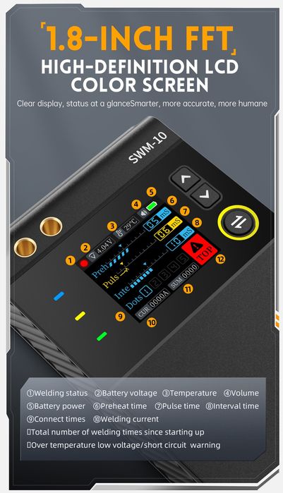 Точечная сварка Fnirsi SWM-20 SWM-10 для аккумуляторов