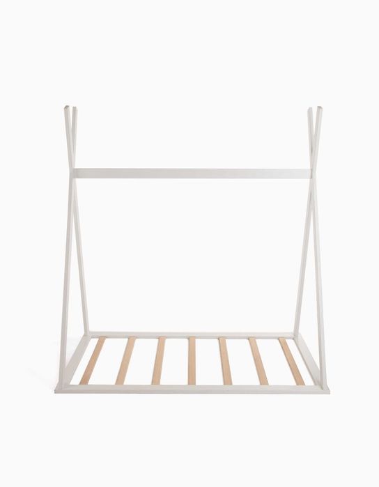 Cama branca criança Zippy Tipi e colchão