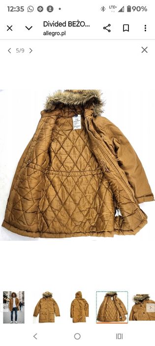 Kurtka zimowa bardzo ciepła