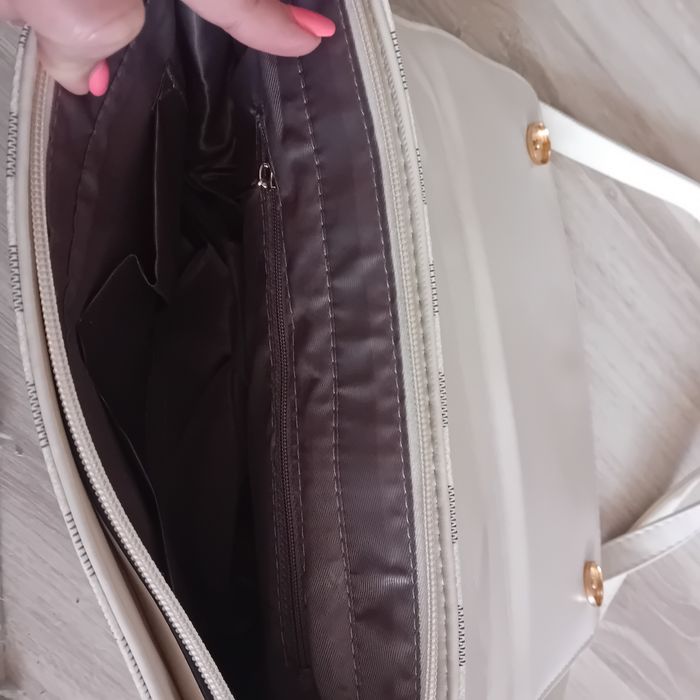 Nowa torebka biała w kratkę prezent