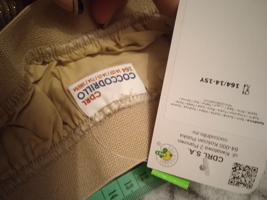 Piękna elegancka złota spódniczka Coccodrillo rozm.  164